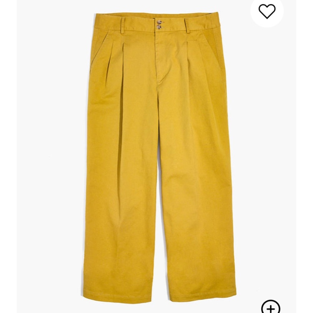 Madewell Pleated Wide Leg Pants in Golden Meadow